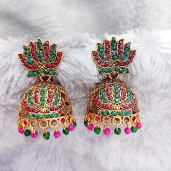 Multi Colour Stone Jhumka’s for Stylish Ethnic Look